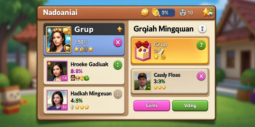 Hadiah menarik menanti setiap pencapaian dalam game.